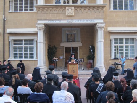 Ομιλία τού Αρχιεπισκόπου Κύπρου στην ιερατική Σχολή με την ευκαιρία τής λήξης των μαθημάτων