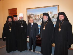 Επίσκεψη των Μακαριωτάτων Αρχιεπισκόπων Πράγας και Κύπρου στο Προεδρικό Μέγαρο1