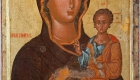 Παναγία Οδηγήτρια, Τρίτο τέταρτο 15ου αιώνα. Από το Καθολικό της Μονής Αγίου Ιωάννη Χρυσοστόμου, Κουτσοβέντης, Χειρ Μηνά 104,7 Χ 72. Η εικόνα βρίσκεται στο Βυζαντινό Μουσείο. Ευγενής διάθεση κ. Ι. Ηλιάδου