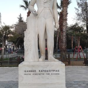 Ανδριάντας Ιωάννη Καποδίστρια. Μιχ. Τόμπρος, 1932-1933. Πλατεία Καποδίστρια, Ναύπλιο, φωτ. Άρη Κατωπόδη.