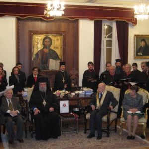 Από την απονομή του Χρυσού Παρασήμου του Αποστόλου Βαρνάβα στον Θεόδωρο Παπαδόπουλλο, το 2012.